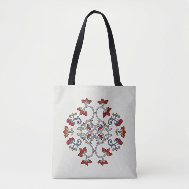 Sac fourre-tout Motif ornemental coloré (Devant)