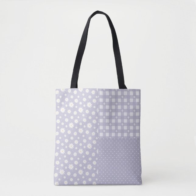 Sac fourre-tout Motif Patchwork Lavender Spring Pa (Devant)
