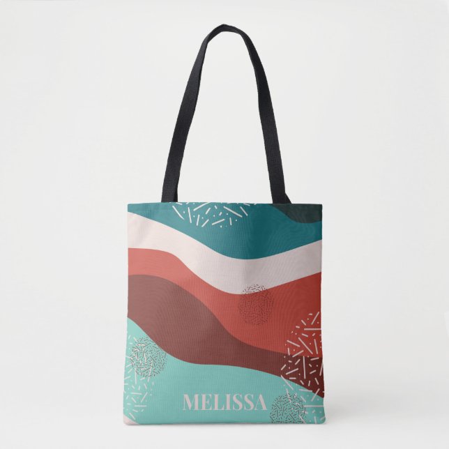 Sac fourre-tout Motif rétro personnalisé (Devant)