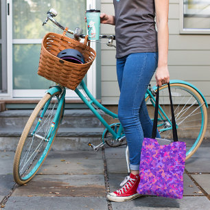sac fourre-tout motif violet