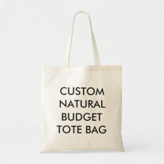 Sac fourre-tout naturel à budget personnalisé par