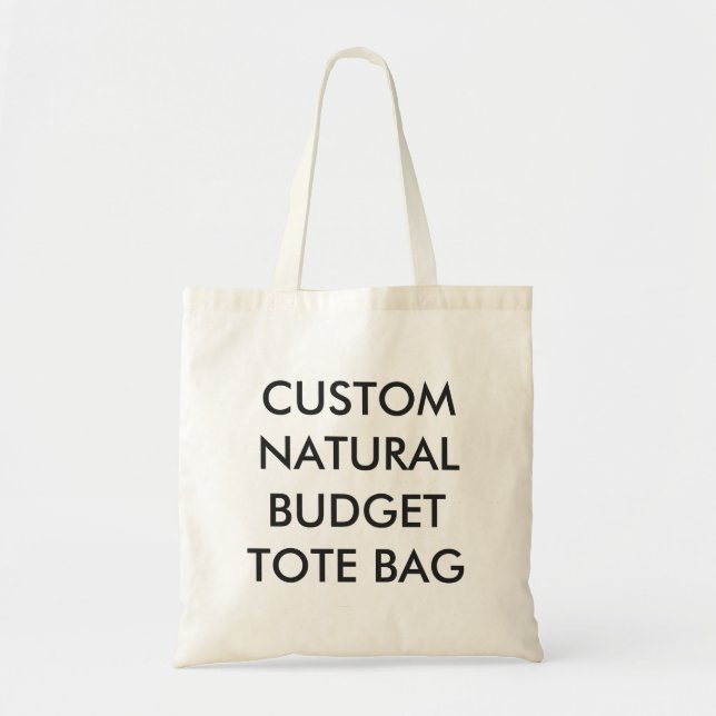 Sac fourre-tout naturel à budget personnalisé par (Devant)