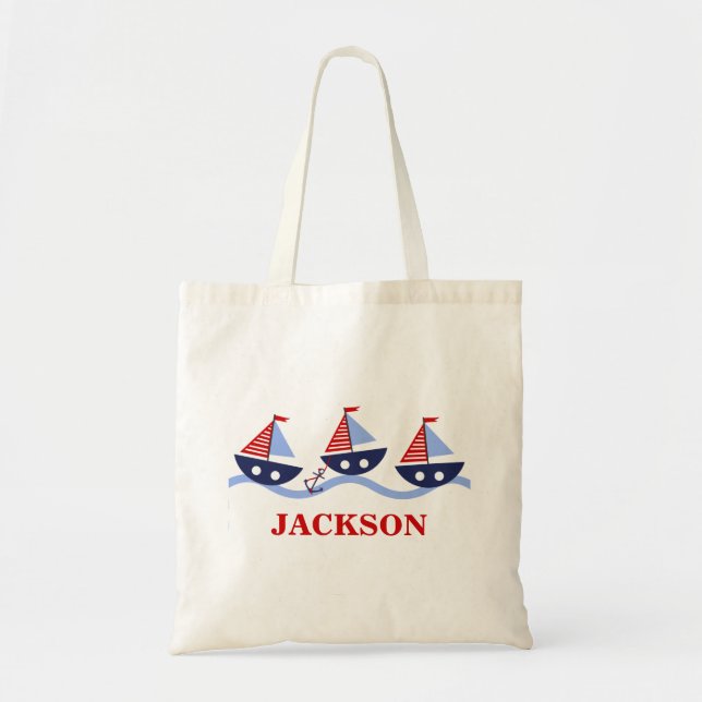 Sac fourre-tout nautique pour enfants personnalisé (Devant)