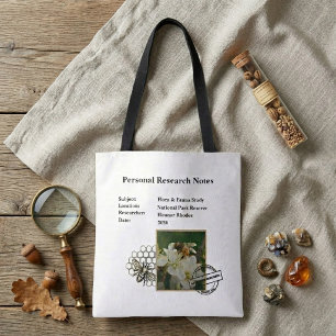 Sac fourre-tout noir Journal de recherche sur le t