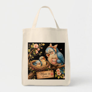 Sac fourre-tout noir Maman est à la maison Cadeau 