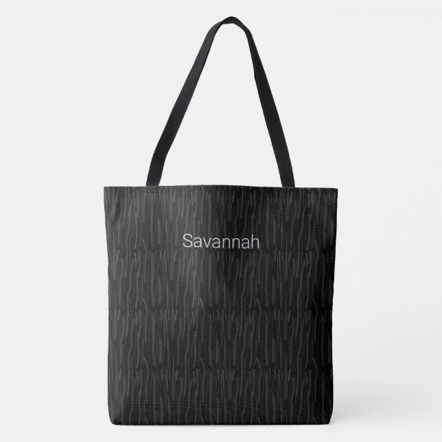 Sac fourre-tout noir moderne et chic (Devant)