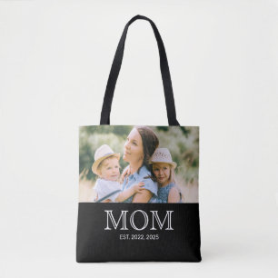 Sac fourre-tout noir photo Maman établie