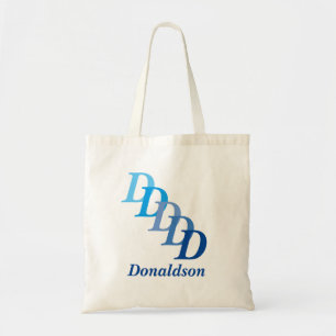 Sac fourre-tout - Nom de famille et lettres en ble