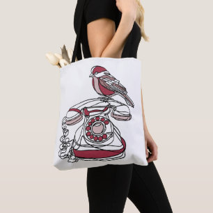 Sac fourre-tout Oiseau sur Téléphone