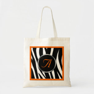 Sac fourre-tout orange à monogramme d'impression
