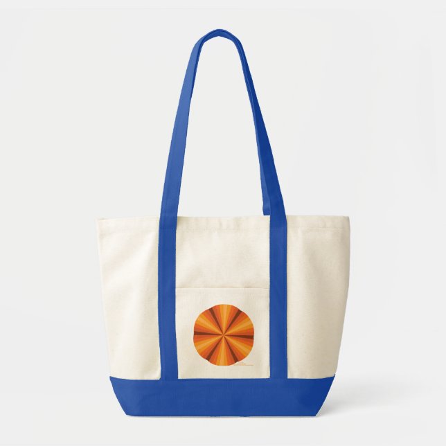 Sac fourre-tout orange illusion optique (Devant)