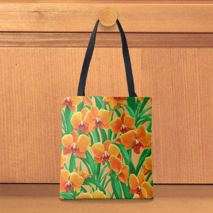 Sac fourre-tout Orchidées Orange