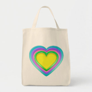 Sac fourre-tout organique à épicerie de coeur de