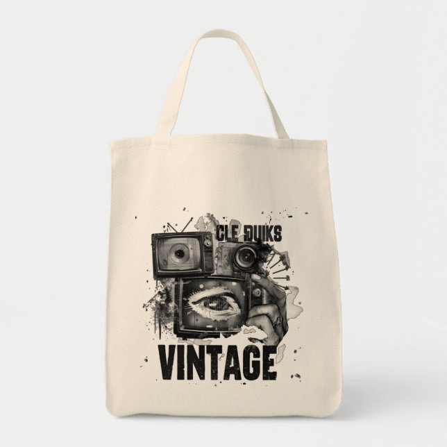 sac fourre tout original art visual et style vinta (Devant)
