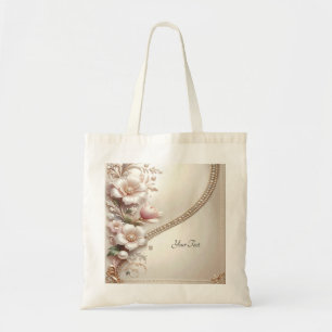 Sac fourre-tout orné de fleurs et de perles