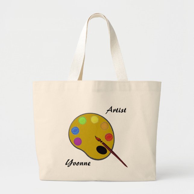 Sac fourre-tout - Palette de peinture avec pinceau (Devant)