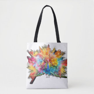 Sac fourre-tout paon multicolore