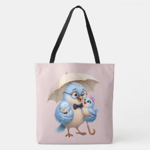 Sac fourre-tout Papa Oiseau Mignon Dessin de famil