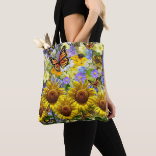 Sac fourre-tout papillon tournesol