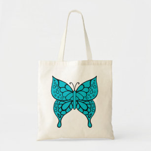 Sac fourre-tout papillon turquoise