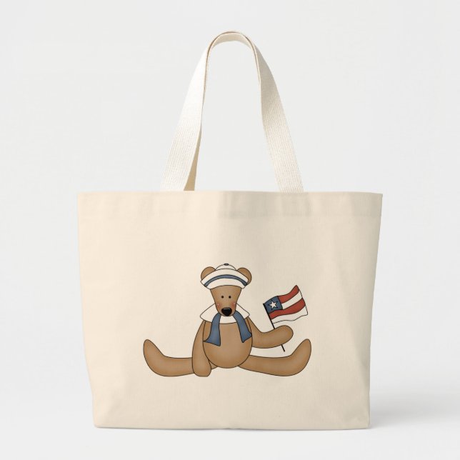 Sac fourre - tout patriotique à ours de nounours (Devant)