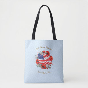 Sac fourre-tout patriotique Dieu bénit l'Amérique