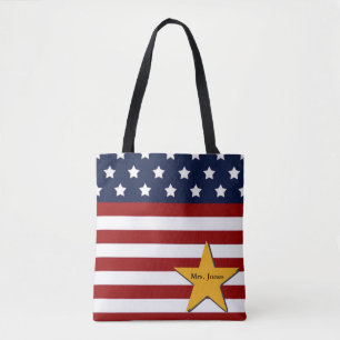 Sac fourre-tout patriotique fait sur commande à