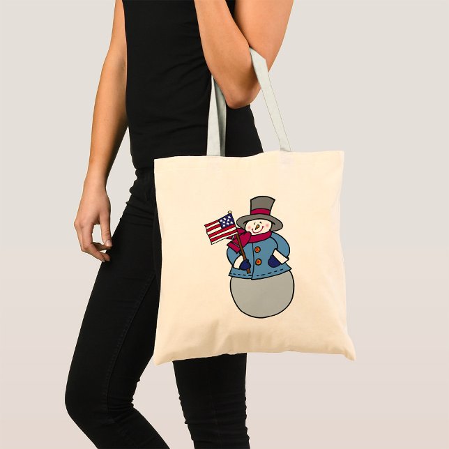 Sac fourre-tout Patriotique Snowman (Créateur téléchargé)