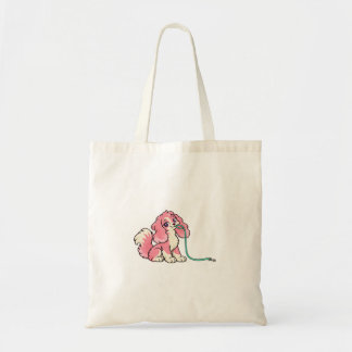 Sac fourre-tout Peaches Pink Dog avec laisse menth