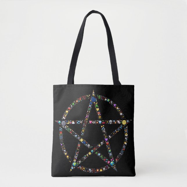 sac fourre-tout pentagramme wicca (Devant)