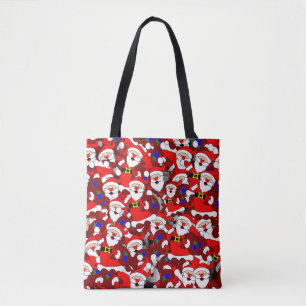 sac fourre-tout père Noël heureux
