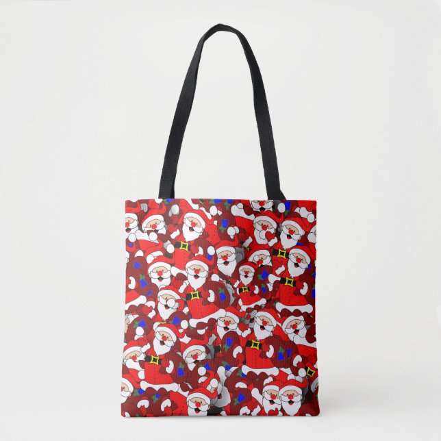 sac fourre-tout père Noël heureux (Devant)