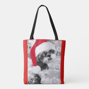 Sac fourre-tout père Noël Shih Tzu