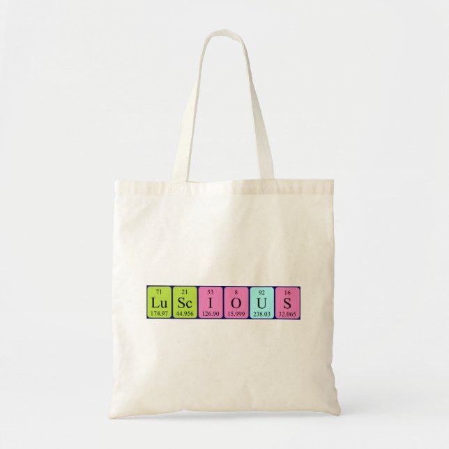 Sac fourre-tout périodique lusical des mots de tab (Devant)