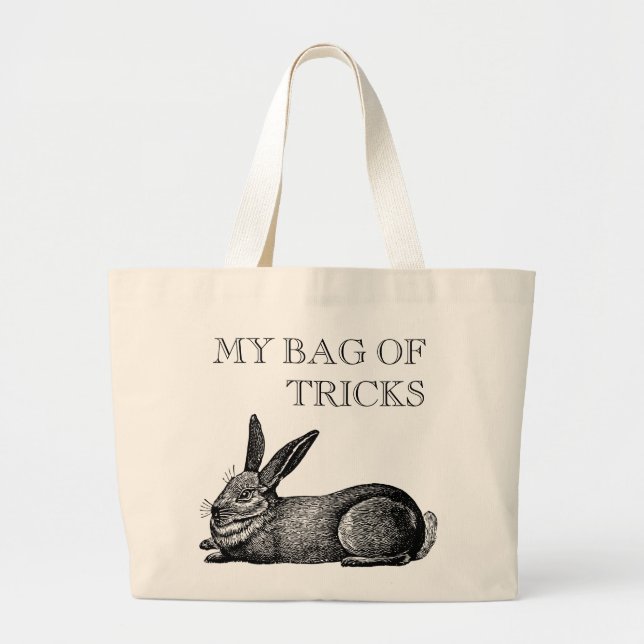 Sac fourre-tout personnalisable de lapin à style (Devant)