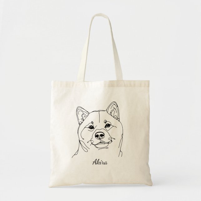 Sac fourre-tout personnalisable Shiba Inu (Devant)