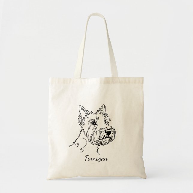 Sac fourre-tout personnalisable Westie | West High (Devant)