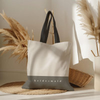 Sac fourre-tout personnalisé à bloc de couleur gri