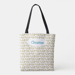 Sac fourre-tout personnalisé à note de musique