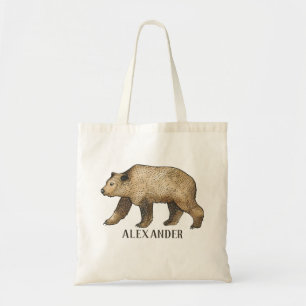 Sac fourre-tout personnalisé à ours Brown