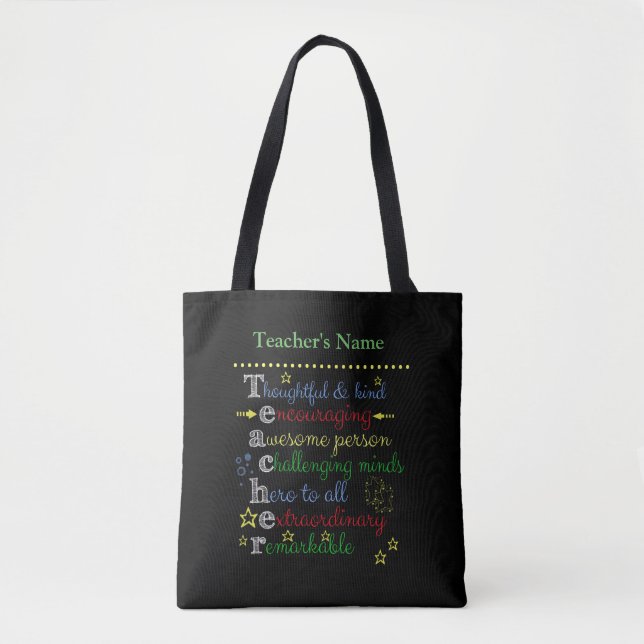 Sac fourre-tout personnalisé à professeur (Devant)