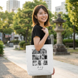 Sac fourre-tout personnalisé avec collage de 8 pho