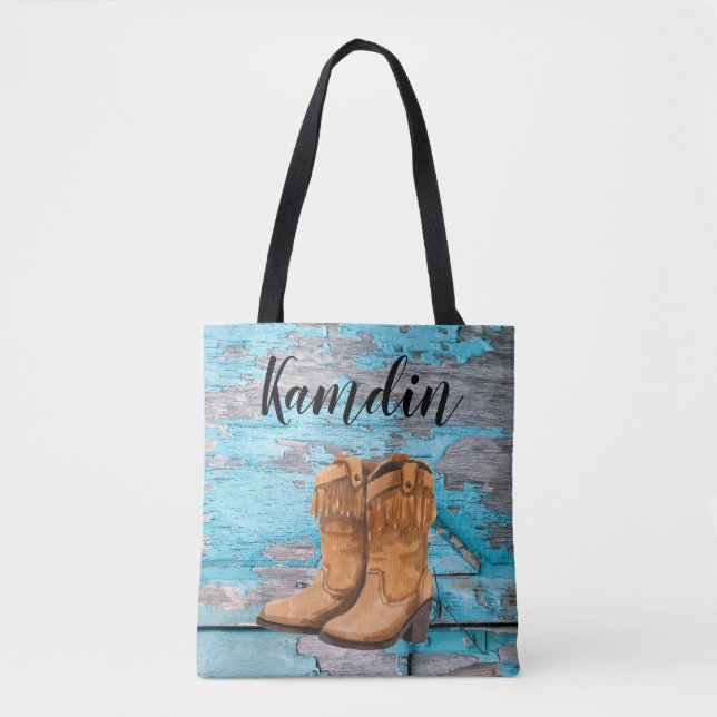Sac fourre-tout personnalisé Blue Wood Barn Porte  (Devant)