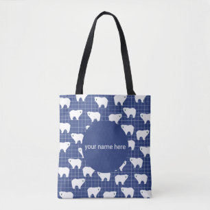 Sac fourre-tout personnalisé de l'ours polaire