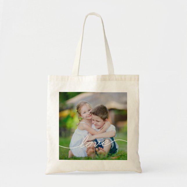 Sac fourre-tout personnalisé d'écriture d'amour (Devant)