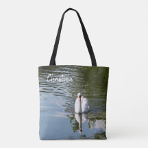 Sac fourre-tout personnalisé du cygne muet