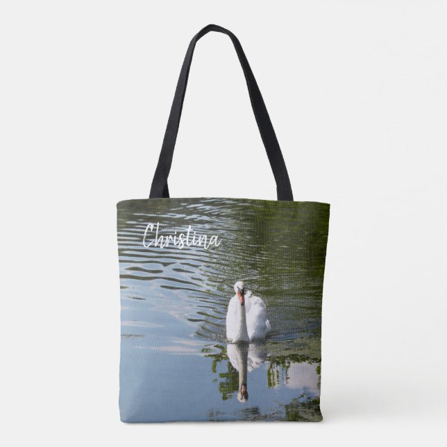 Sac fourre-tout personnalisé du cygne muet (Dos)