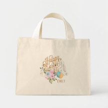 Sac fourre-tout Personnalisé Du Lapin Et Des Oeufs