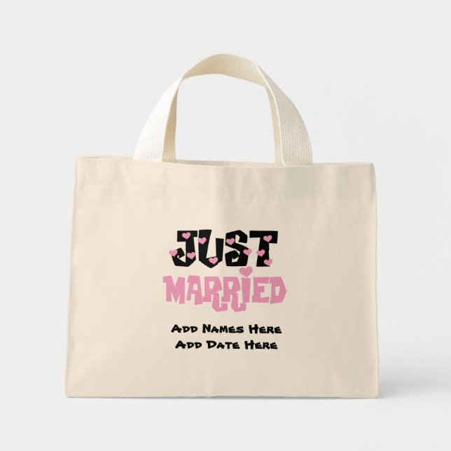 Sac fourre-tout personnalisé juste marié (Devant)