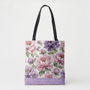 Sac fourre-tout personnalisé Pivoine florale